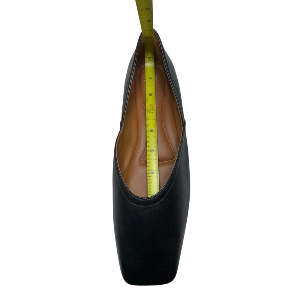 Franco Sarto Adelina Black Leather Square Toe Ballet Flats Size 8.5 - Picture 8 of 12